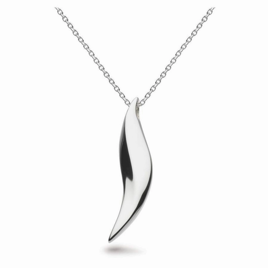 Silver Bevel Edge Necklace texture-silver-ornament  