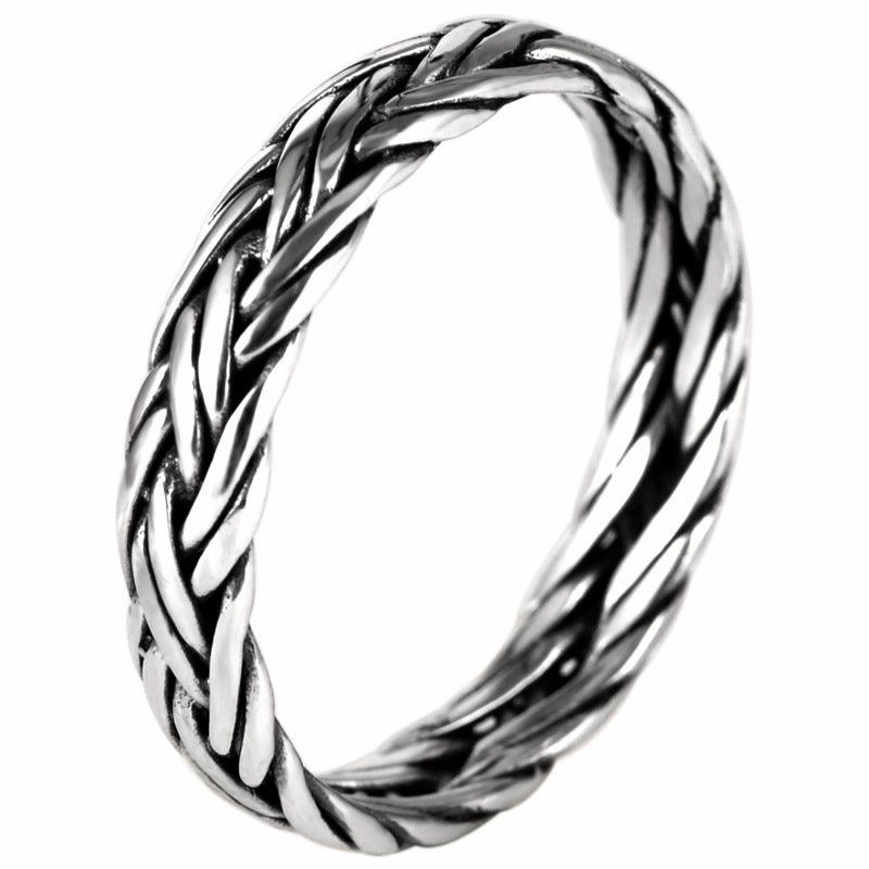 Silver Craft Double-knit Personalized Couple Ring