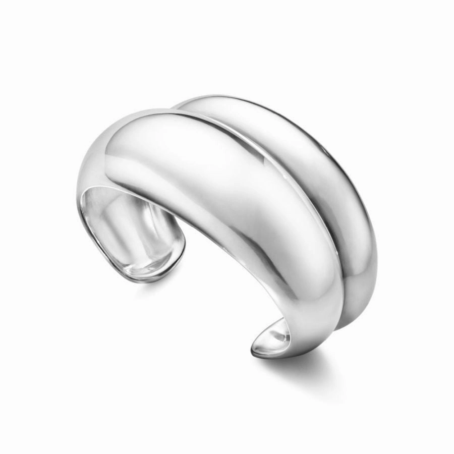 Silver Curve Bangle texture-silver-ornament  