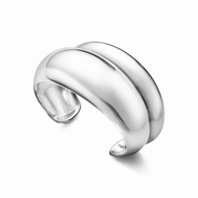 Silver Curve Bangle texture-silver-ornament  