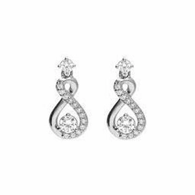 Silver Cz Infinity Drp texture-silver-ornament  