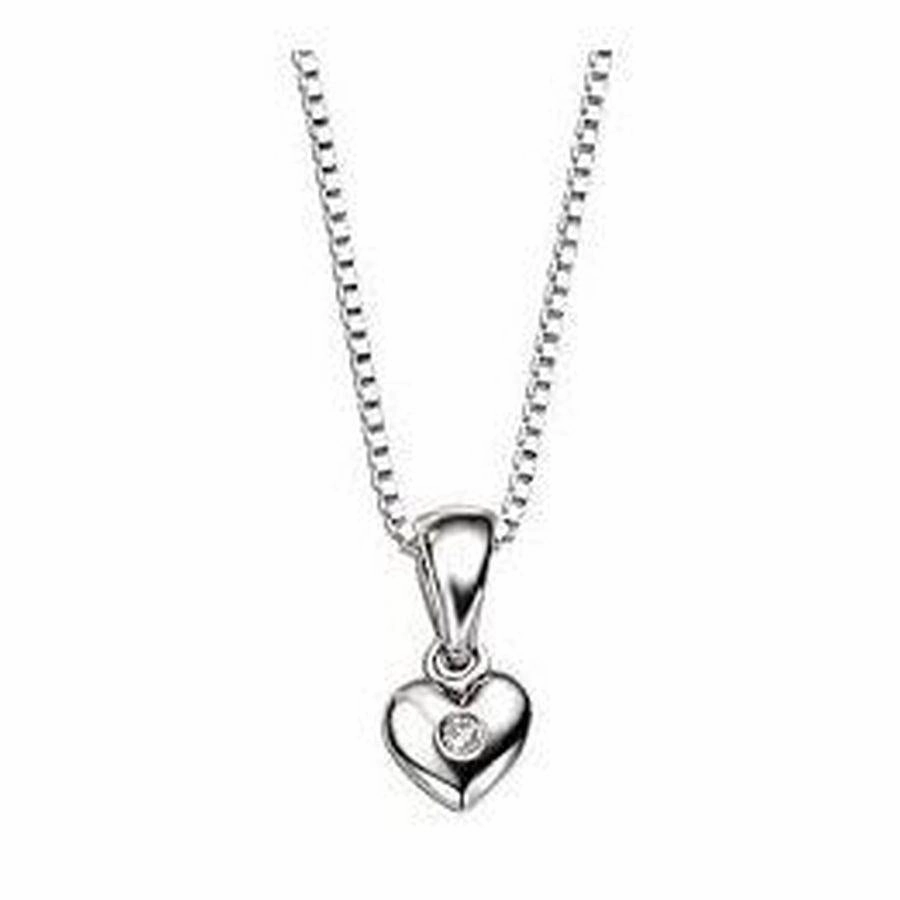Silver D 4 Diamond Heart Pendant texture-silver-ornament  