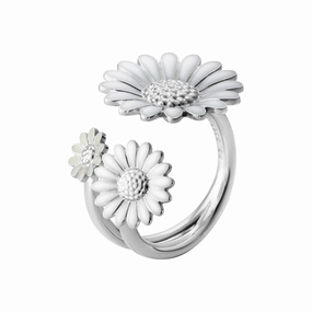 Silver Daisy Ring texture-silver-ornament  
