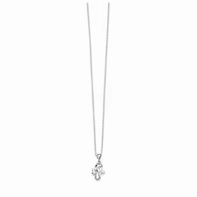 Silver Diamond Set Angel Pendant texture-silver-ornament  