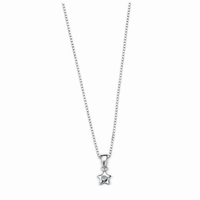 Silver Diamond Set Star Pendant texture-silver-ornament  