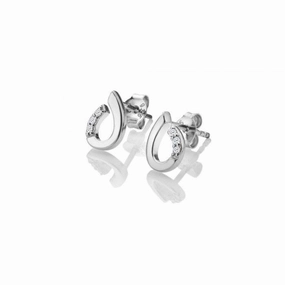 Silver Diamond Set Teardrop Earrings texture-diamond  