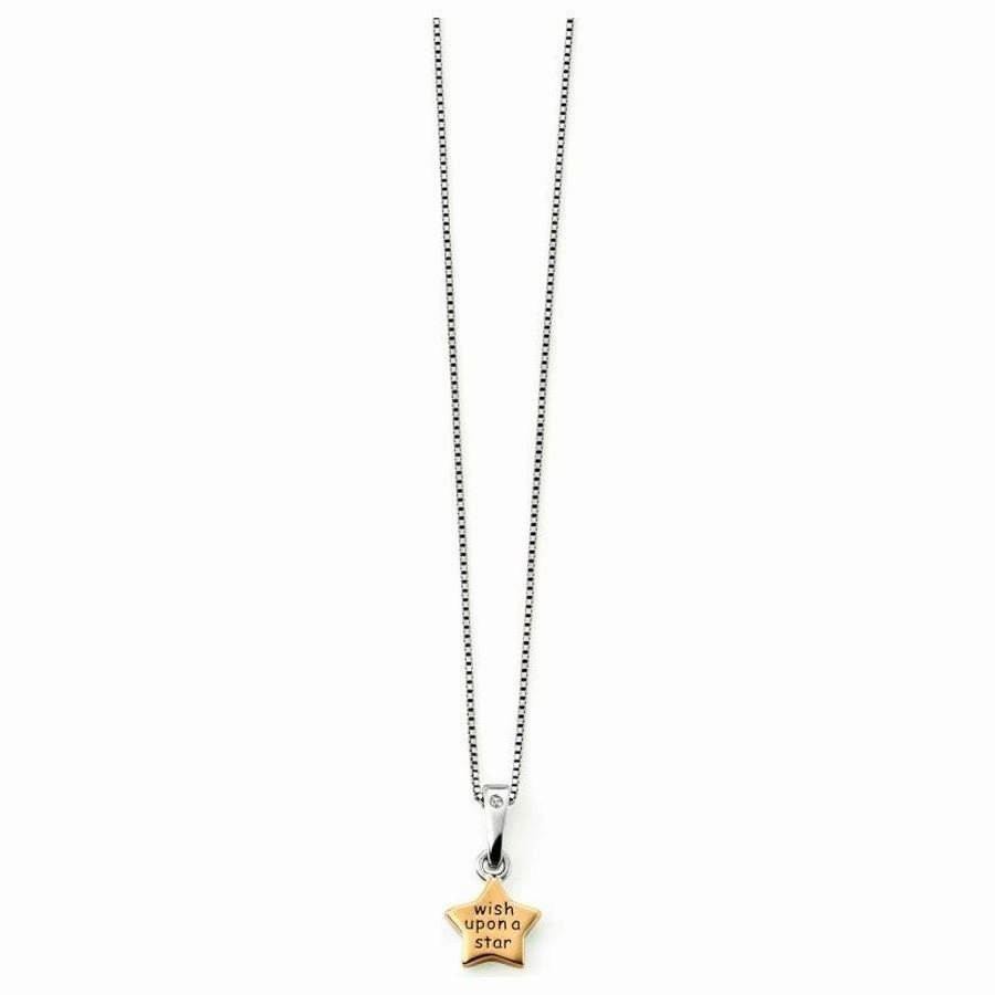 Silver Diamond Set Wish Upon A Star Pendant texture-silver-ornament  