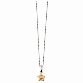 Silver Diamond Set Wish Upon A Star Pendant texture-silver-ornament  