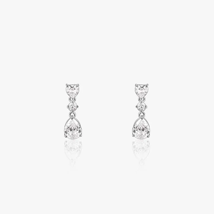 Silver Glowing Spark Earrings