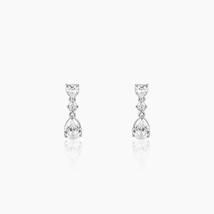 Silver Glowing Spark Earrings