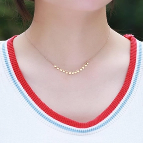 Silver Gold-plated Small Round Neck Chain 