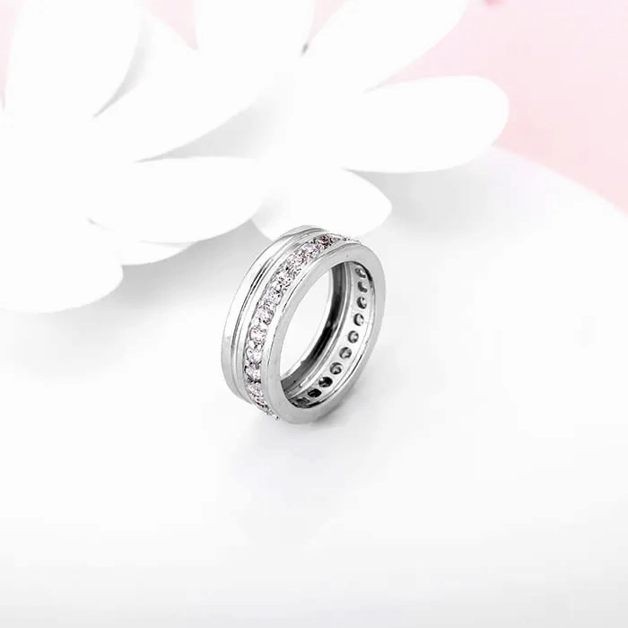 Silver Graceful Glow Ring