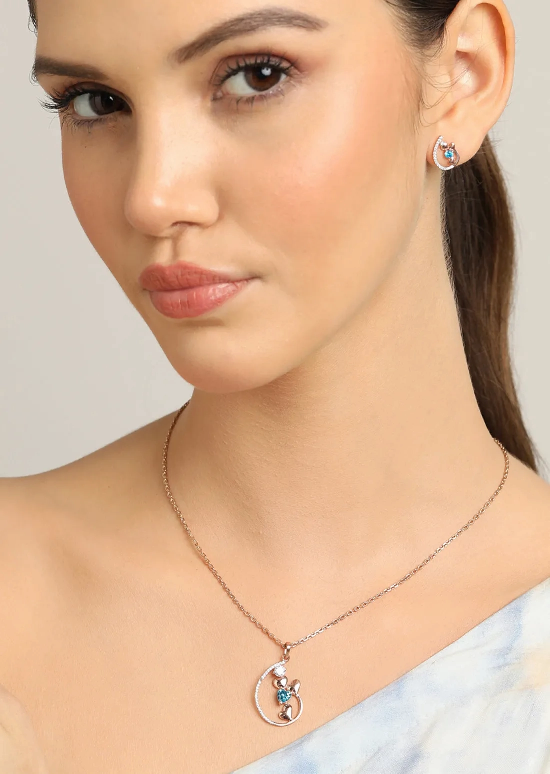 Silver Heart Jewellery Set