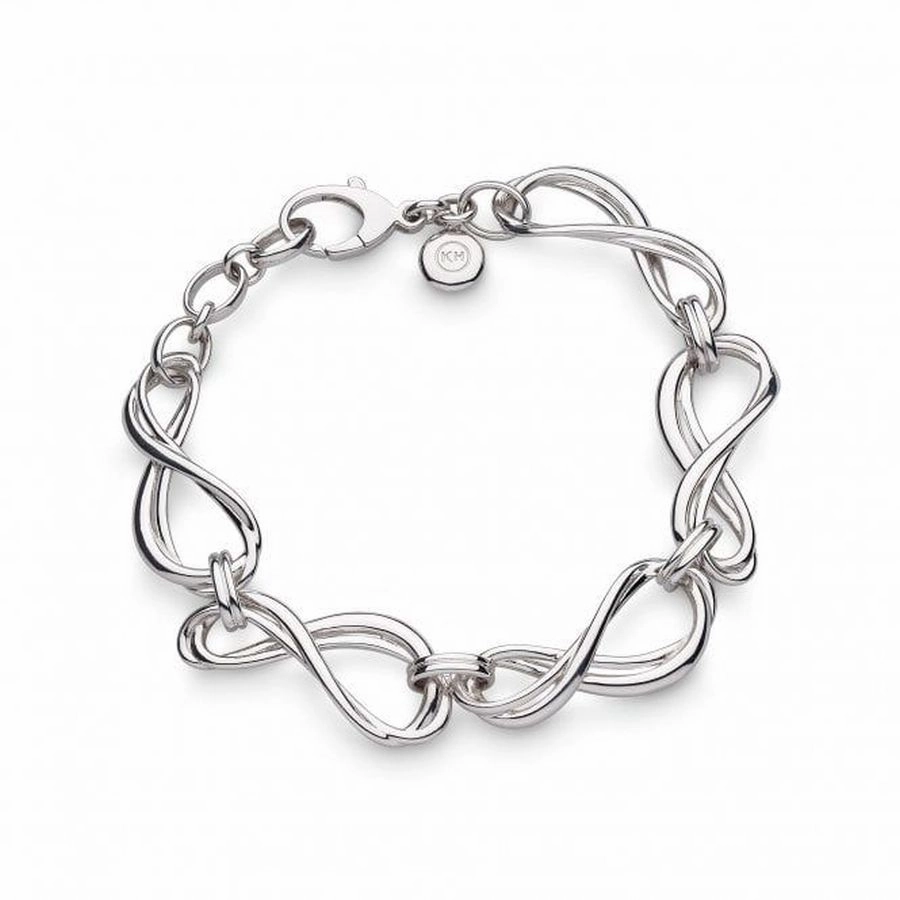 Silver Infinity Grande Link Bracelet texture-silver-ornament  