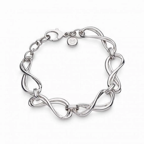 Silver Infinity Grande Link Bracelet texture-silver-ornament  