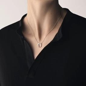 Silver Love Heart Necklace texture-silver-ornament  