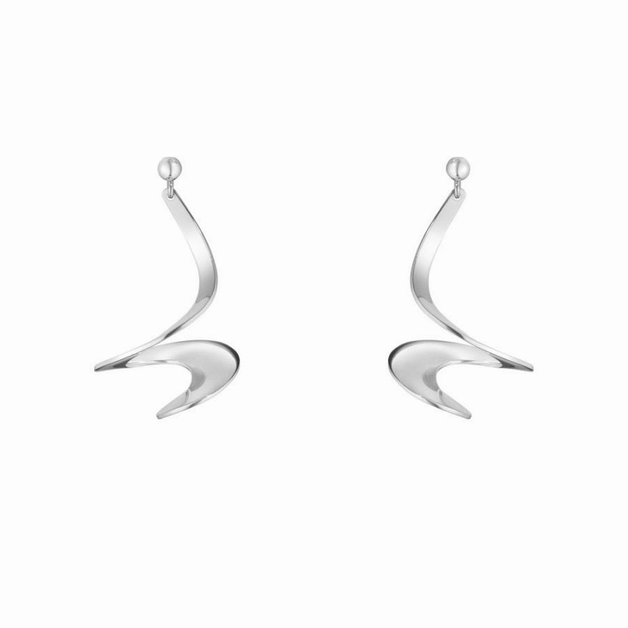Silver Moebius Earrings texture-silver-ornament  