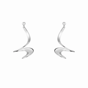 Silver Moebius Earrings texture-silver-ornament  