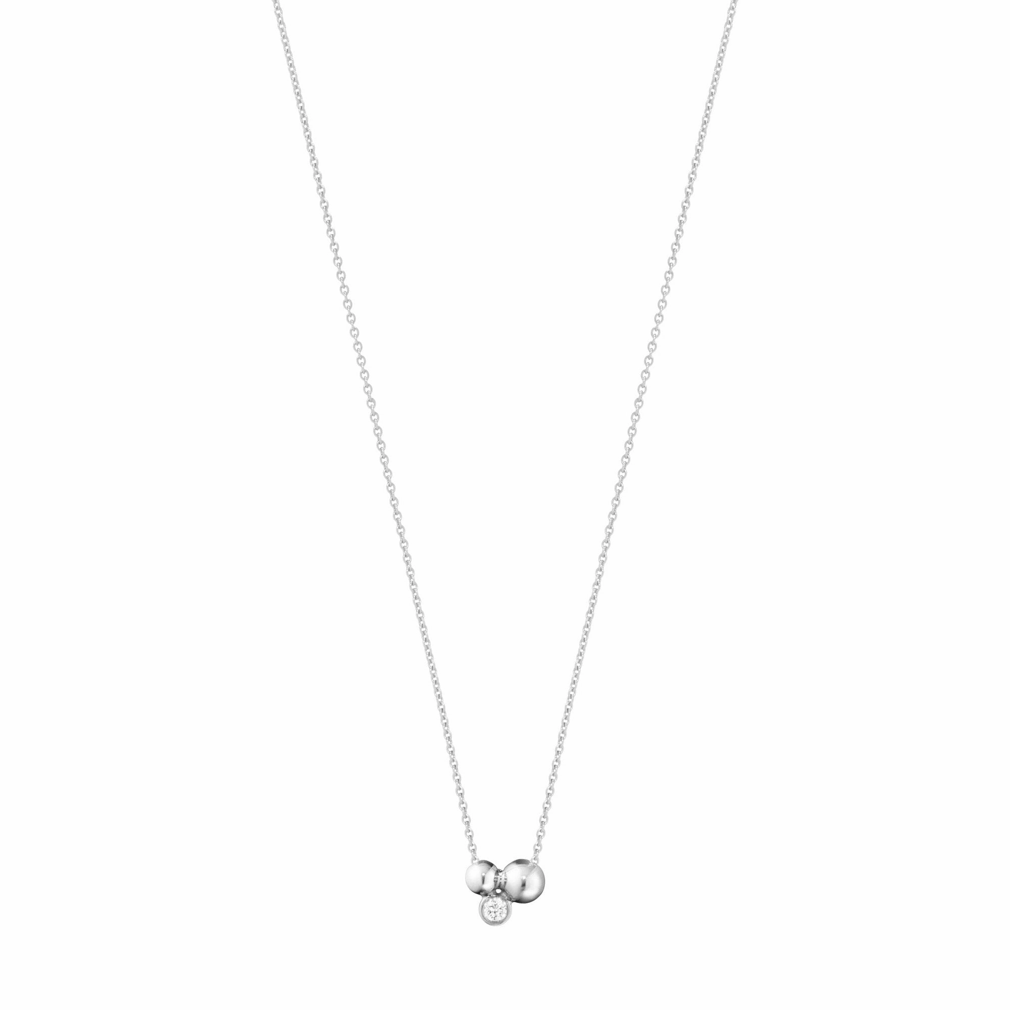 Silver Moonlight Grapes Diamond Set Pendant texture-silver-ornament  