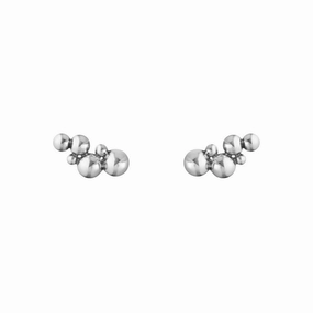 Silver Moonlight Grapes Earcuffs texture-silver-ornament  