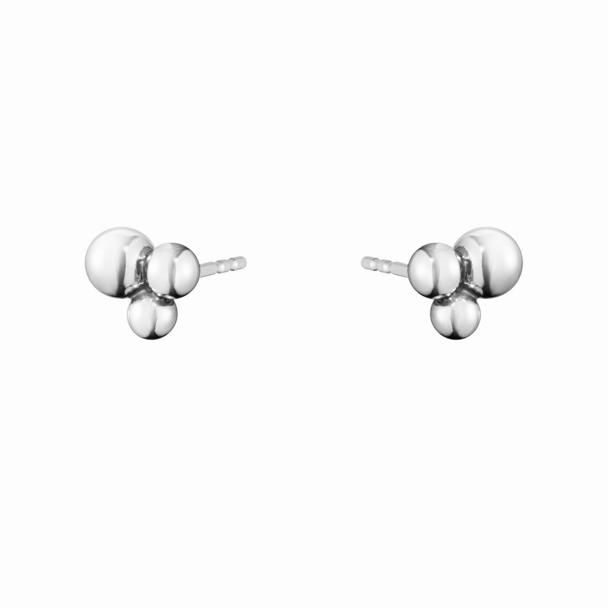 Silver Moonlight Grapes Earrings texture-silver-ornament  