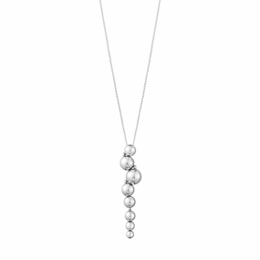 Silver Moonlight Grapes LongPendant texture-silver-ornament  
