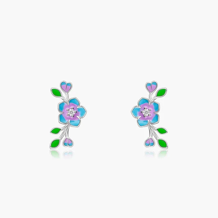 Silver Nectar Love Earrings