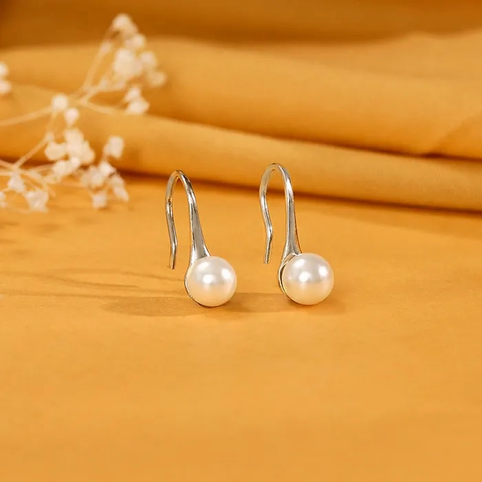 Silver Pearl Small Stud Earrings