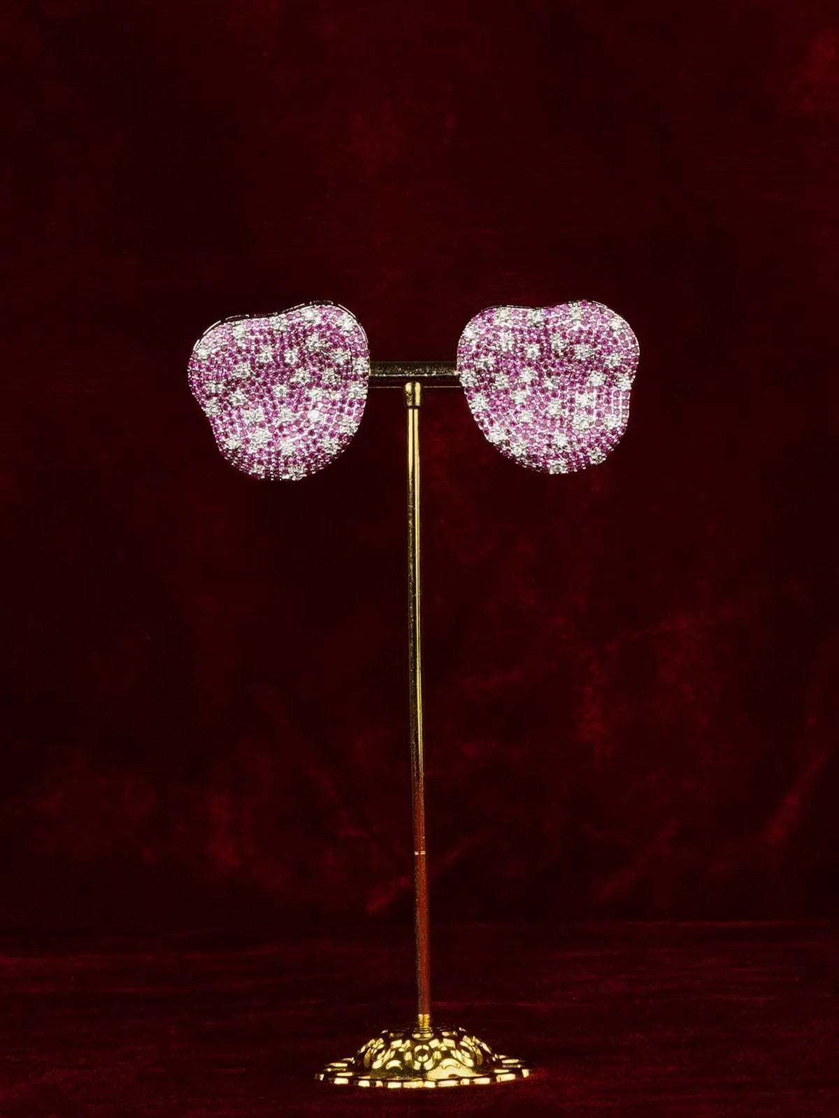 Silver Plated Faux Diamond Earrings - CZEAR615