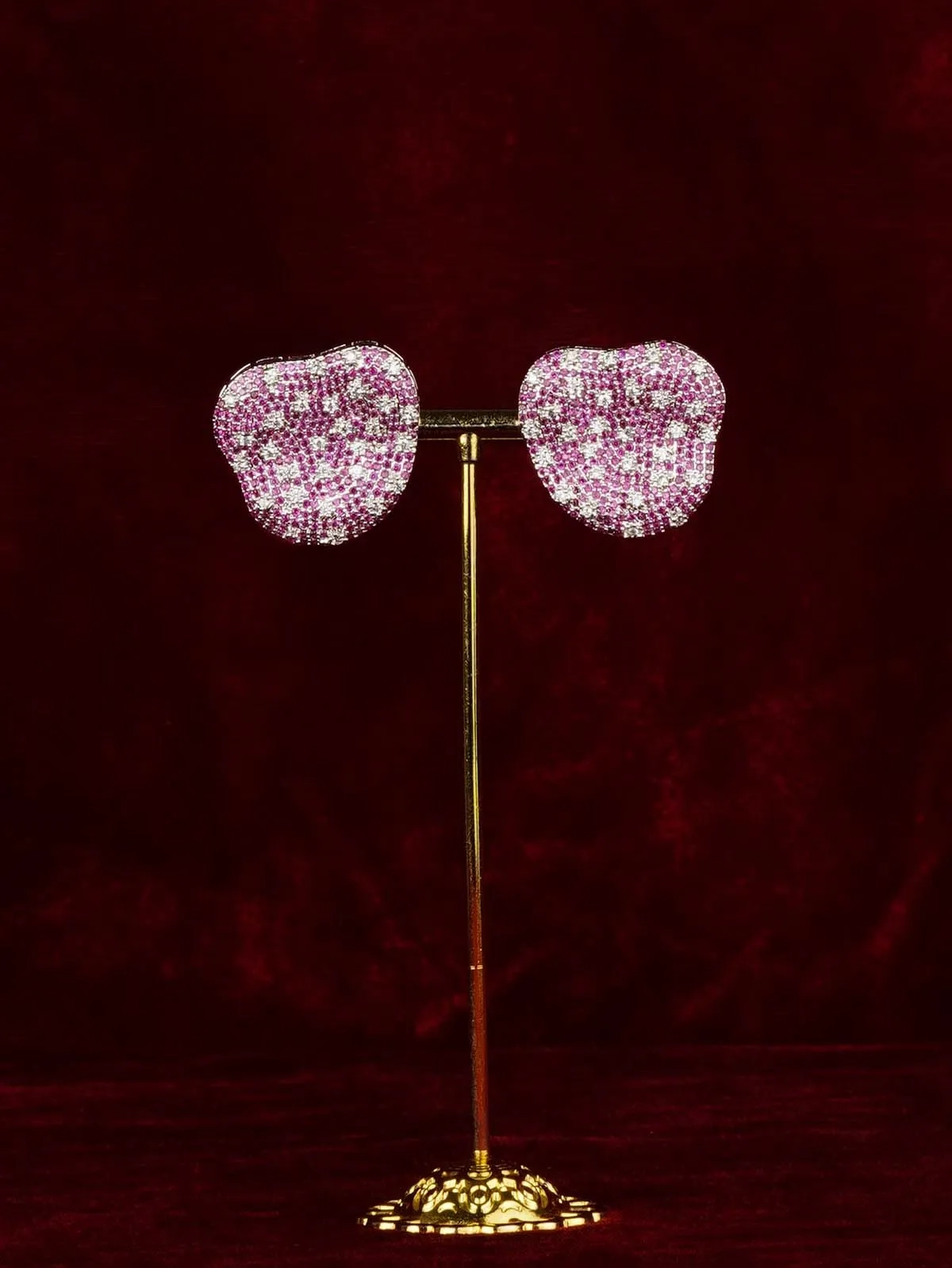Silver Plated Faux Diamond Earrings - CZEAR615