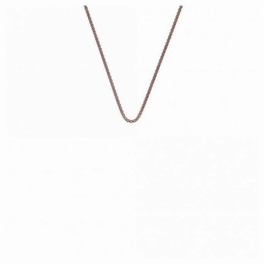Silver Rose Gold Plated 18' Popcorn Link Chain texture-silver-ornament  