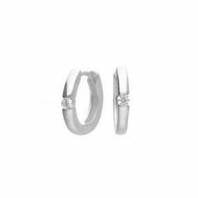 Silver Single Cz Hoop texture-silver-ornament  