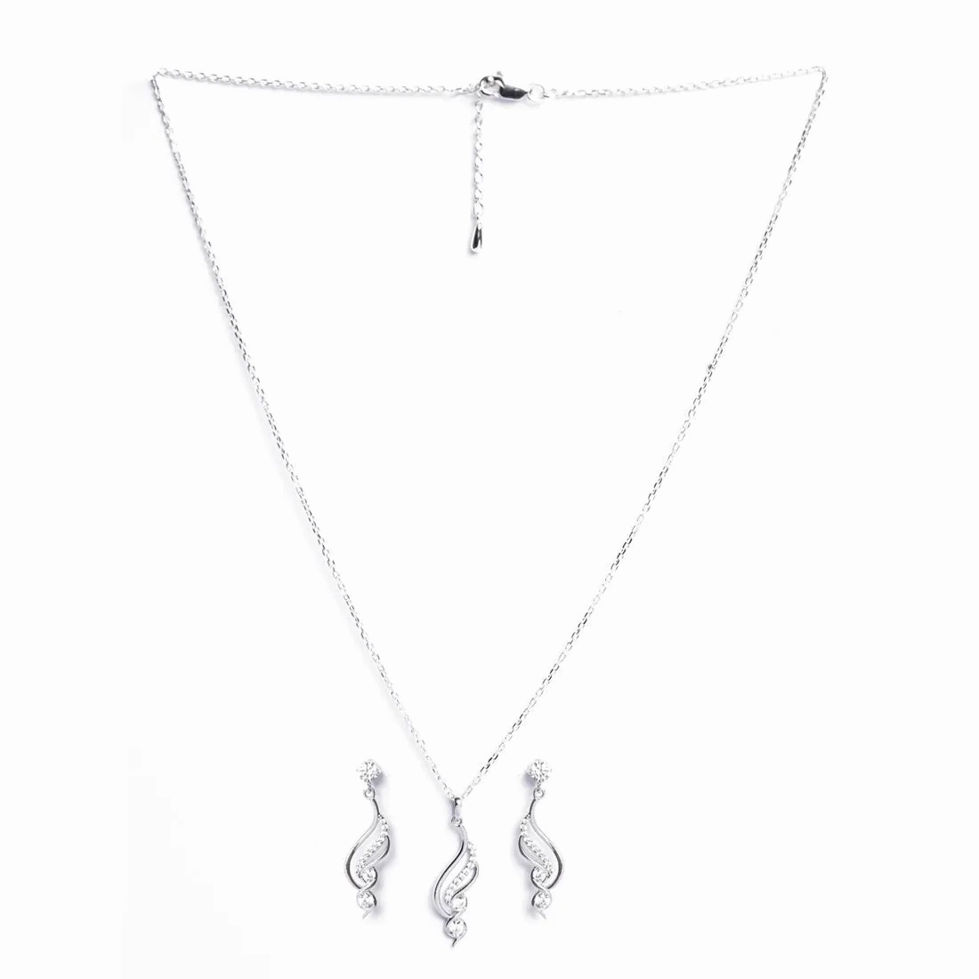 Silver Swirl Jewellery Set