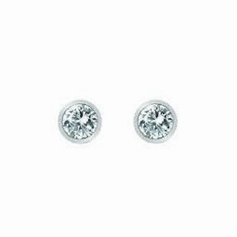 Silver Tender White Topaz Earrings texture-silver-ornament  