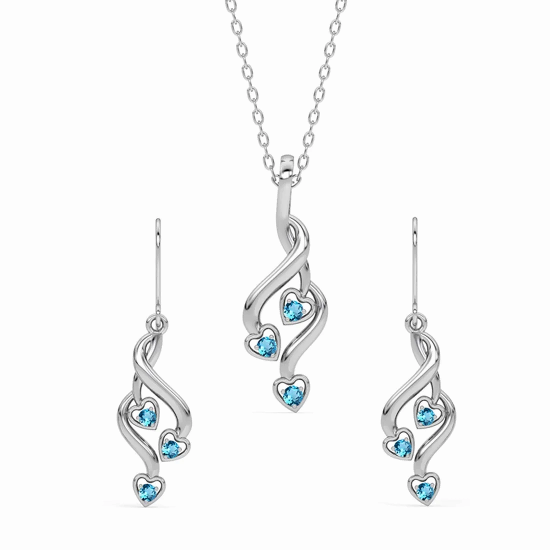 Silver Valentina Jewellery Set