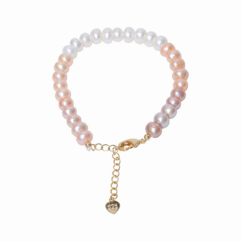 Simple 14K Gold-plated Freshwater Pearl Gradient Bracelet