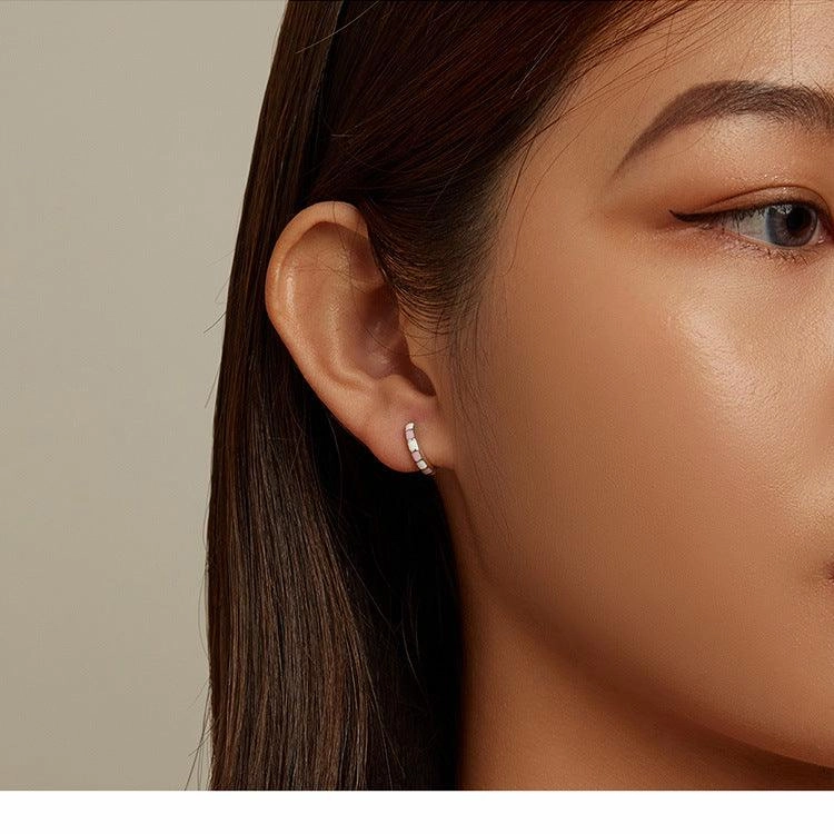 Simple And Stylish Platinum Plated Earrings