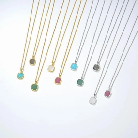 Simple Natural Tianhe Stone Moonlight Necklace 