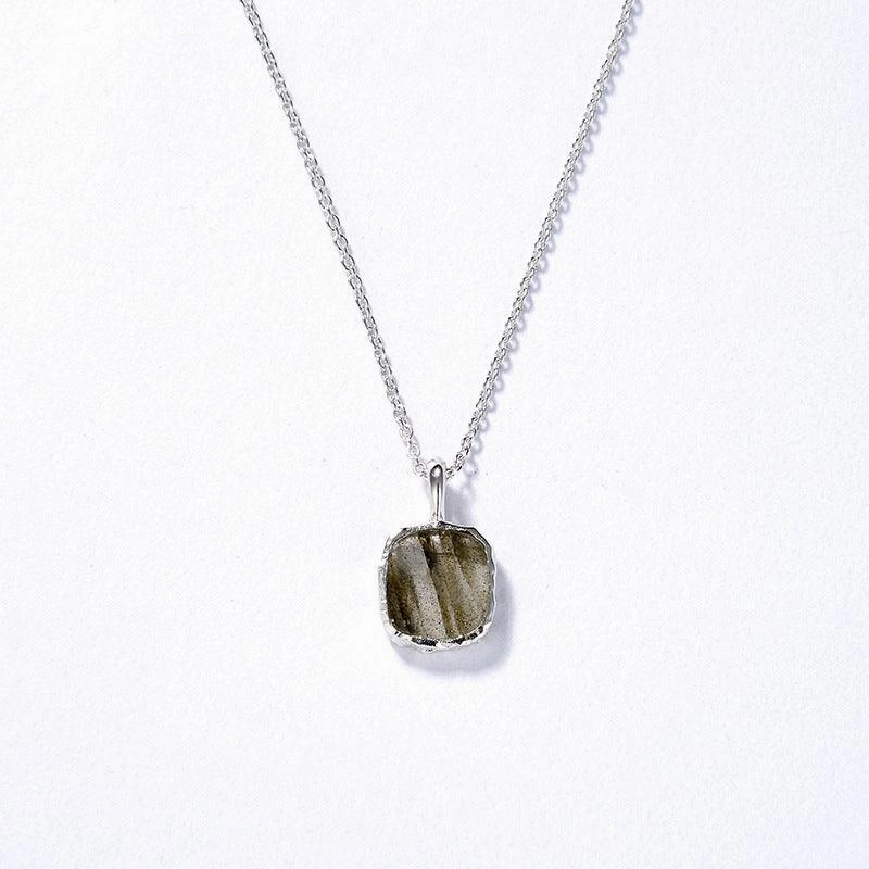 Simple Natural Tianhe Stone Moonlight Necklace