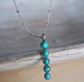 Simple Turquoise Drop texture-rose-gold  