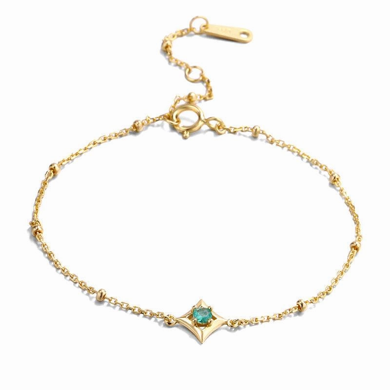 Simple Versatile Bead Chain Diamond Bracelet Girl