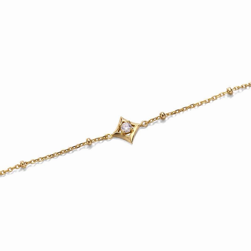 Simple Versatile Bead Chain Diamond Bracelet Girl