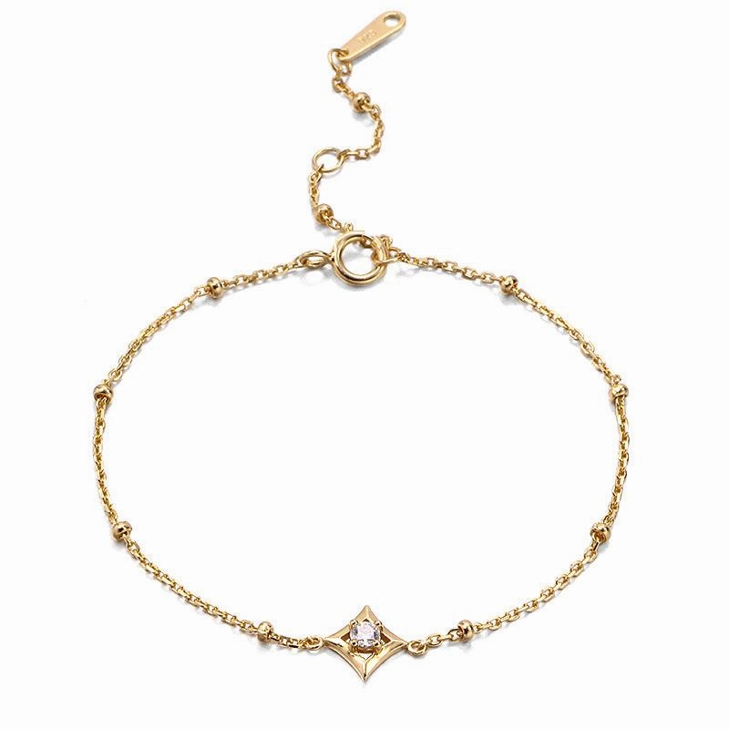 Simple Versatile Bead Chain Diamond Bracelet Girl