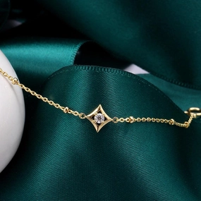 Simple Versatile Bead Chain Diamond Bracelet Girl 