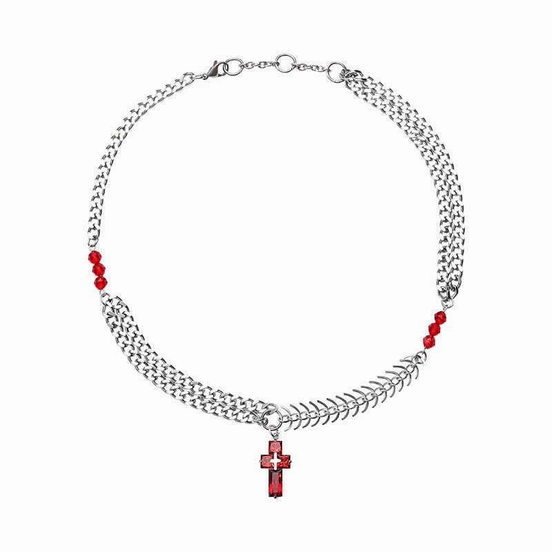 Simple Versatile Cross Titanium Steel Necklace