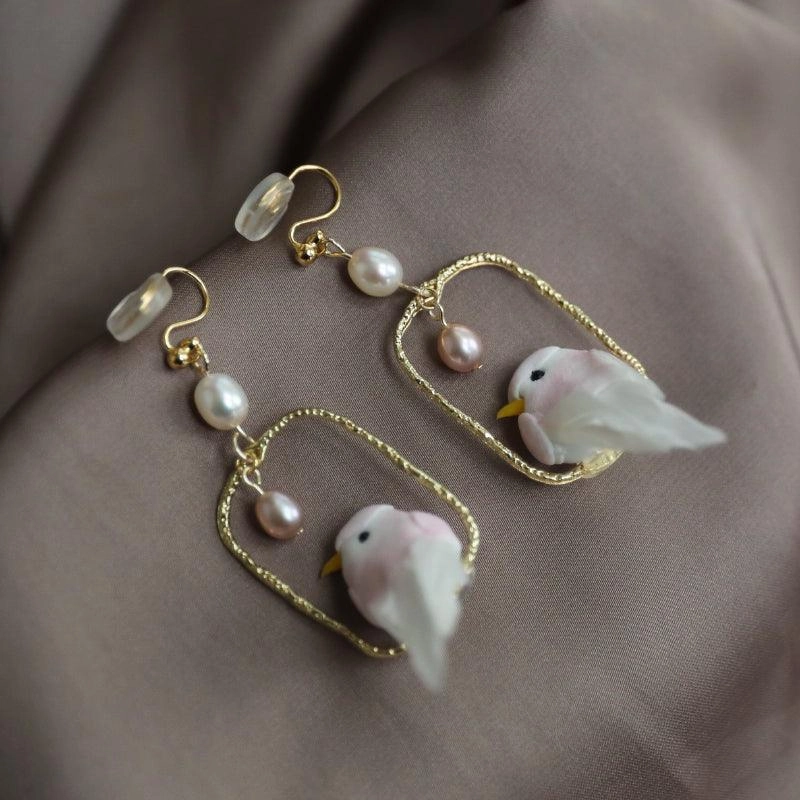 Simulated Bird Earrings With Ancient Style Creativity