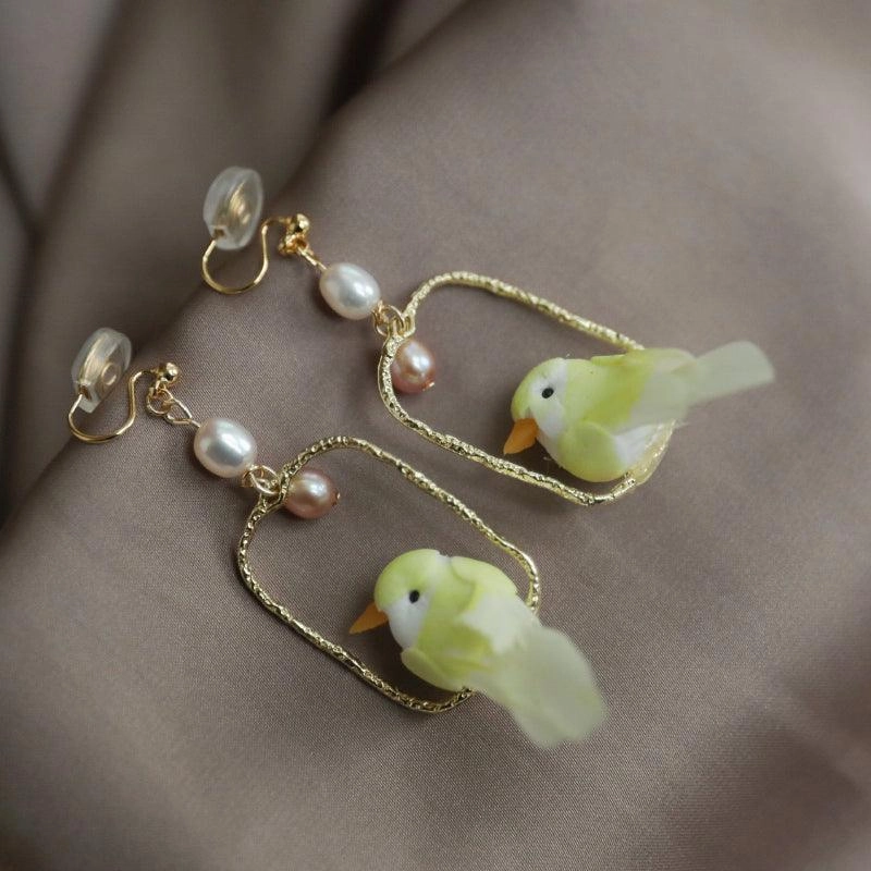 Simulated Bird Earrings With Ancient Style Creativity
