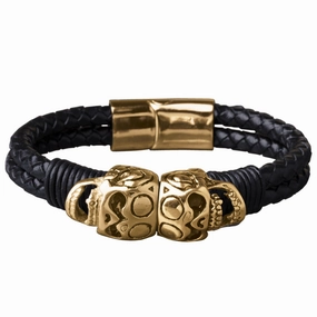 Skull Leather Bracelet 