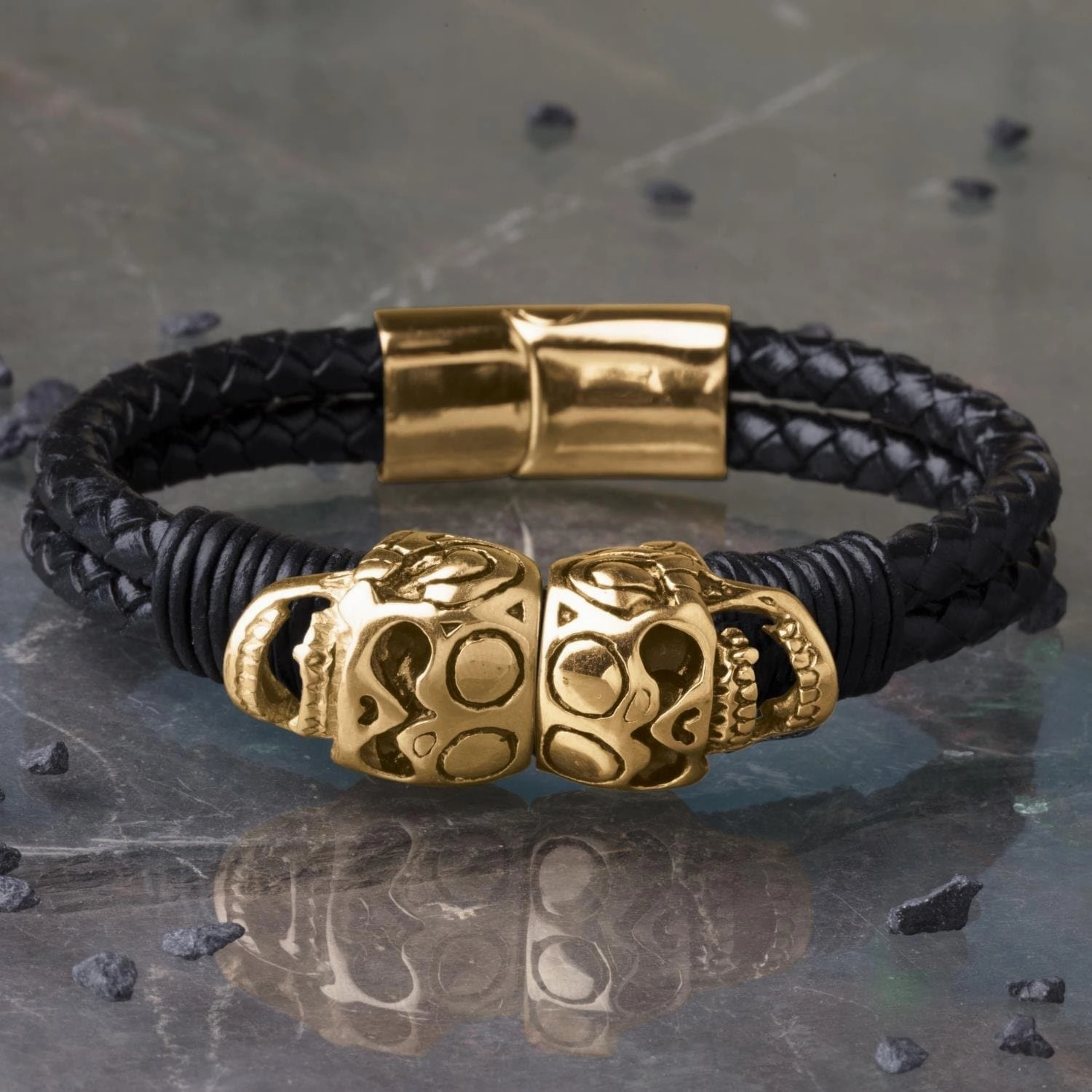 Skull Leather Bracelet