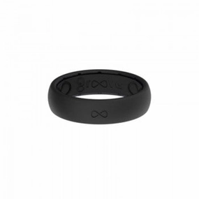 Solid Midnight Black Groove Ring texture-rose-gold  